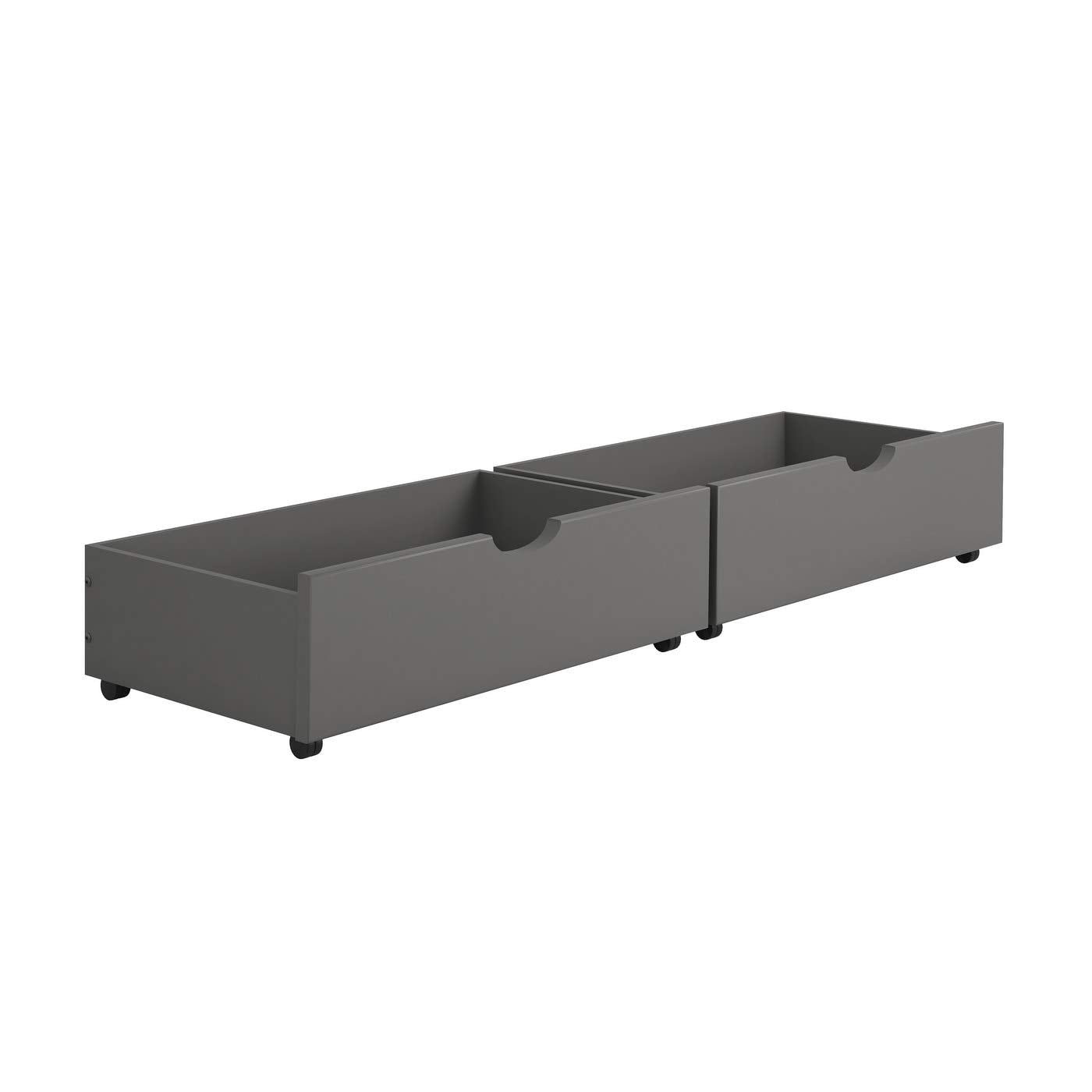 DUAL UNDERBED DRAWERS BRUSHED GREY