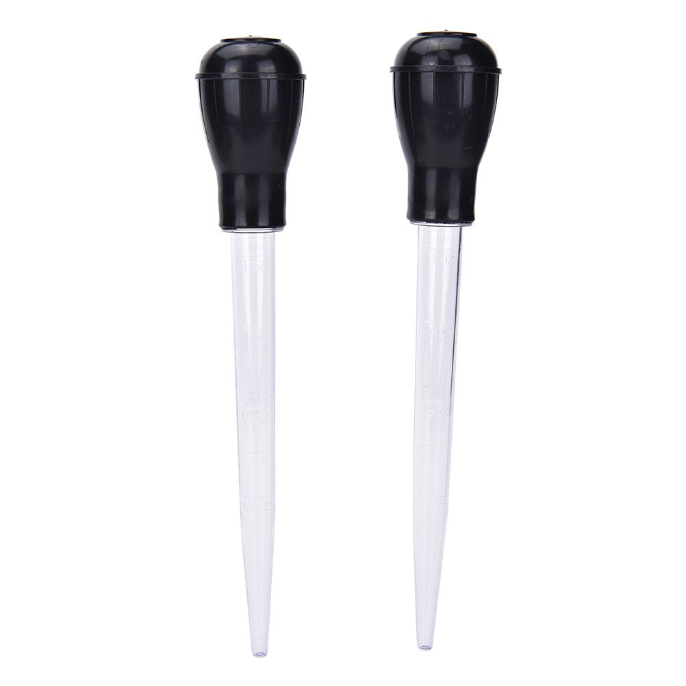 Yiphates 2 Pcs 11Inch Turkey Baster with Silicone Bulb, Clear, Ideal for Roasting Juices, Butter Drippings, Glazes