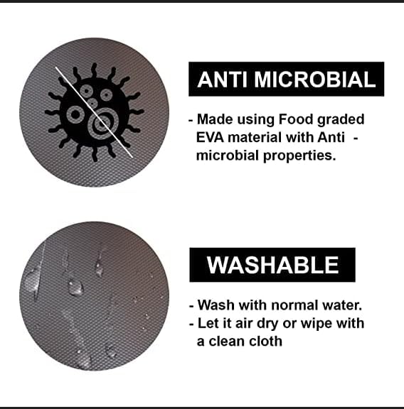 KayJen 60cm x 10m Silver Anti-Slip Mat | Food-Grade EVA Shelf Liner for Fridge, Kitchen, Drawers & Tables | Water-Resistant, Dur