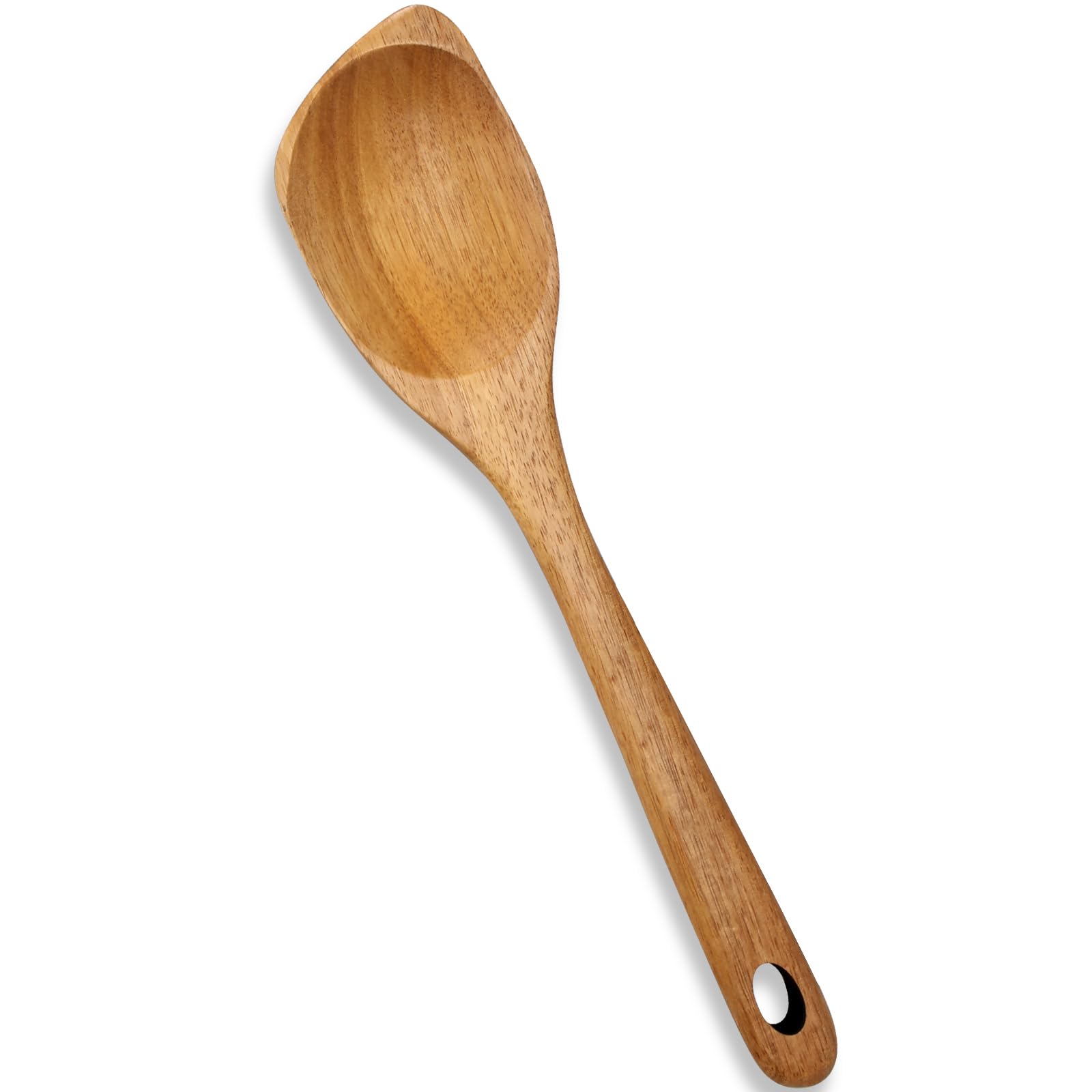Large Wooden Spoons For Cooking Spatula Mixing Serving Spoon Acacia Best Wood Corner Spoon Non-Stick Spoons Kitchen Utensils Lon