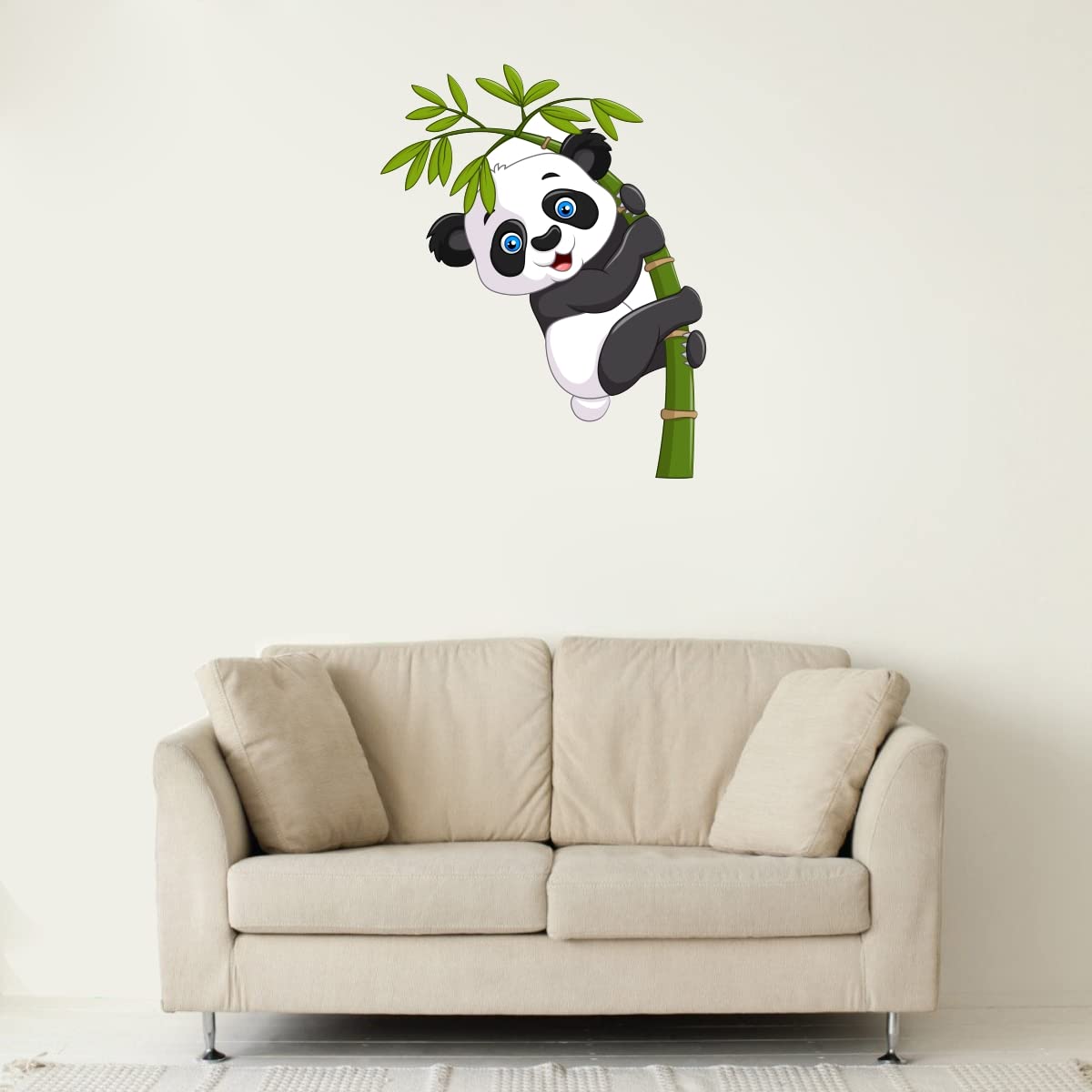 Decor Villa PVC Vinyl Panda with Tree 3D Wall Sticker JUST Peel & Stick New Modern Art & Trendy Wall Stickers for Home Decoratio