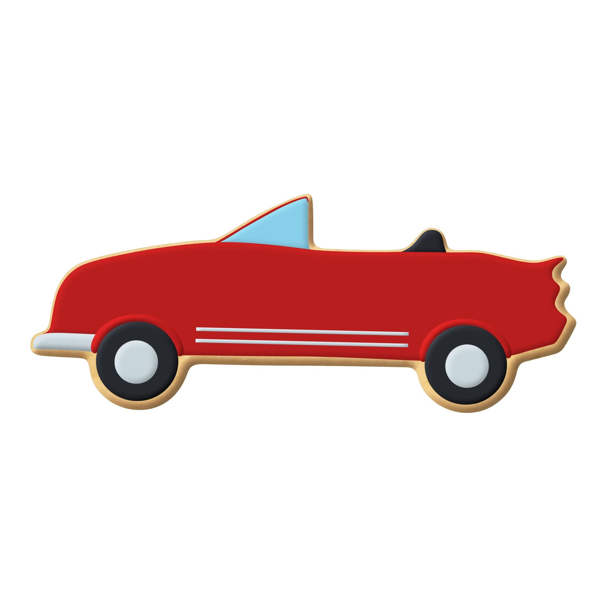Convertible Car Cookie Cutter 4.5 In - Made In The Usa - Foose Cookie Cutters Tin Plated Steel - Cookie Mold