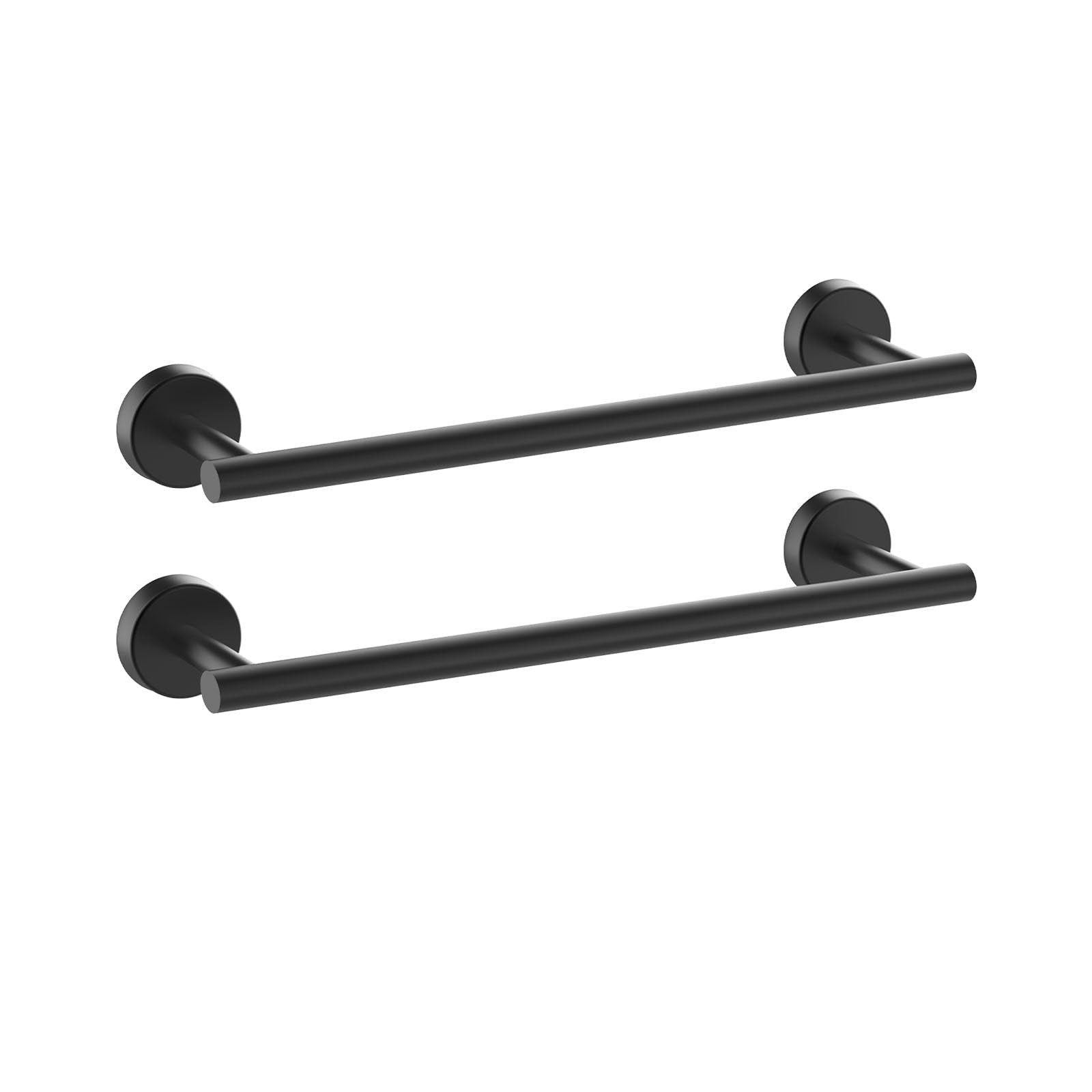 Newfun 16 Inch Matte Black Bathroom Towel Bar,2Pcs Towel Racks For Bathroom Rod Classic Sus304 Stainless Steel Bathroom Towel Ho