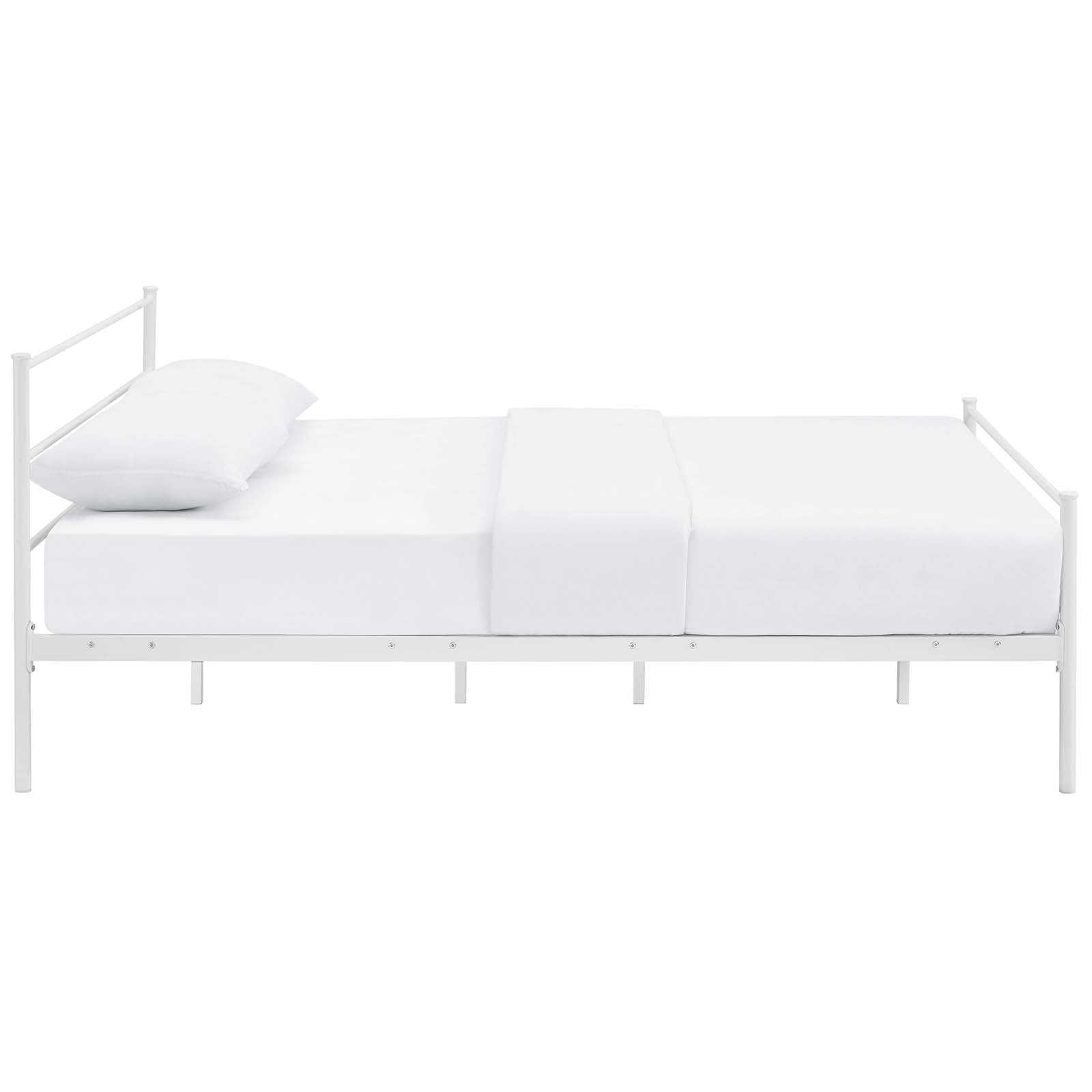 CasaFoyer Alina Platform Queen Bed Frame | Rustic Design | Sturdy Steel Frame | Supports 1323 lbs | No Box Spring Needed | Compatible with Memory Foam, Spring, Latex, Hybrid Mattresses | Mattress not included