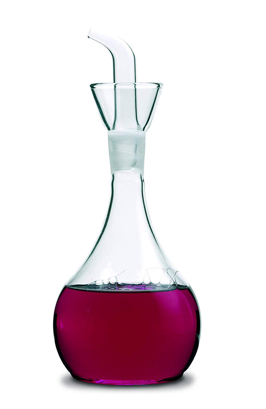 Haizeen 13Ounce/ 380 Ml Clear Glass Olive Oil Dispenser Bottle - Oil & Vinegar Cruet With Pourers And No Funnel Needed - Olive O