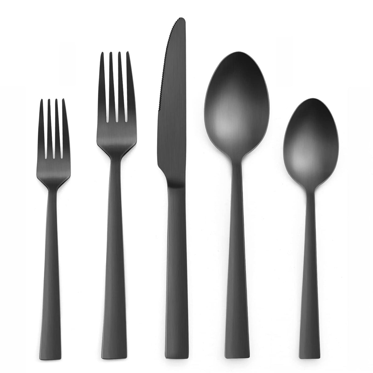 Silverware Set, Haware 40 Pieces Stainless Steel Square Flatware Cutlery Set For 8, Modern Tableware Eating Utensils For Home, M