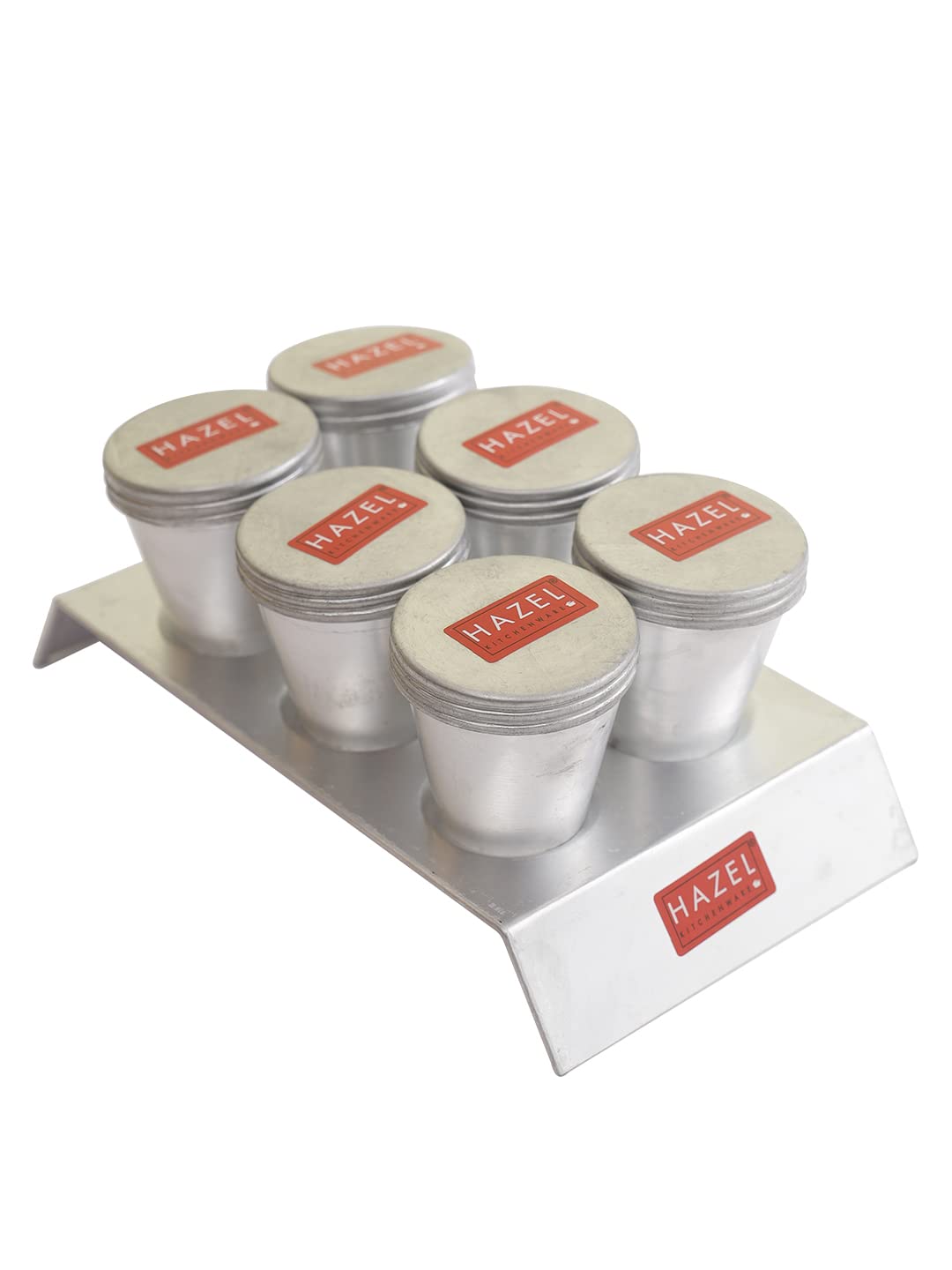 Hazel Aluminium Kulfi Moulds Set With Lid | 5.6 X 5.6 X 11 Centimeters Small Homemade Kulfi Moulds Set | Reusable Popsicle Ice C