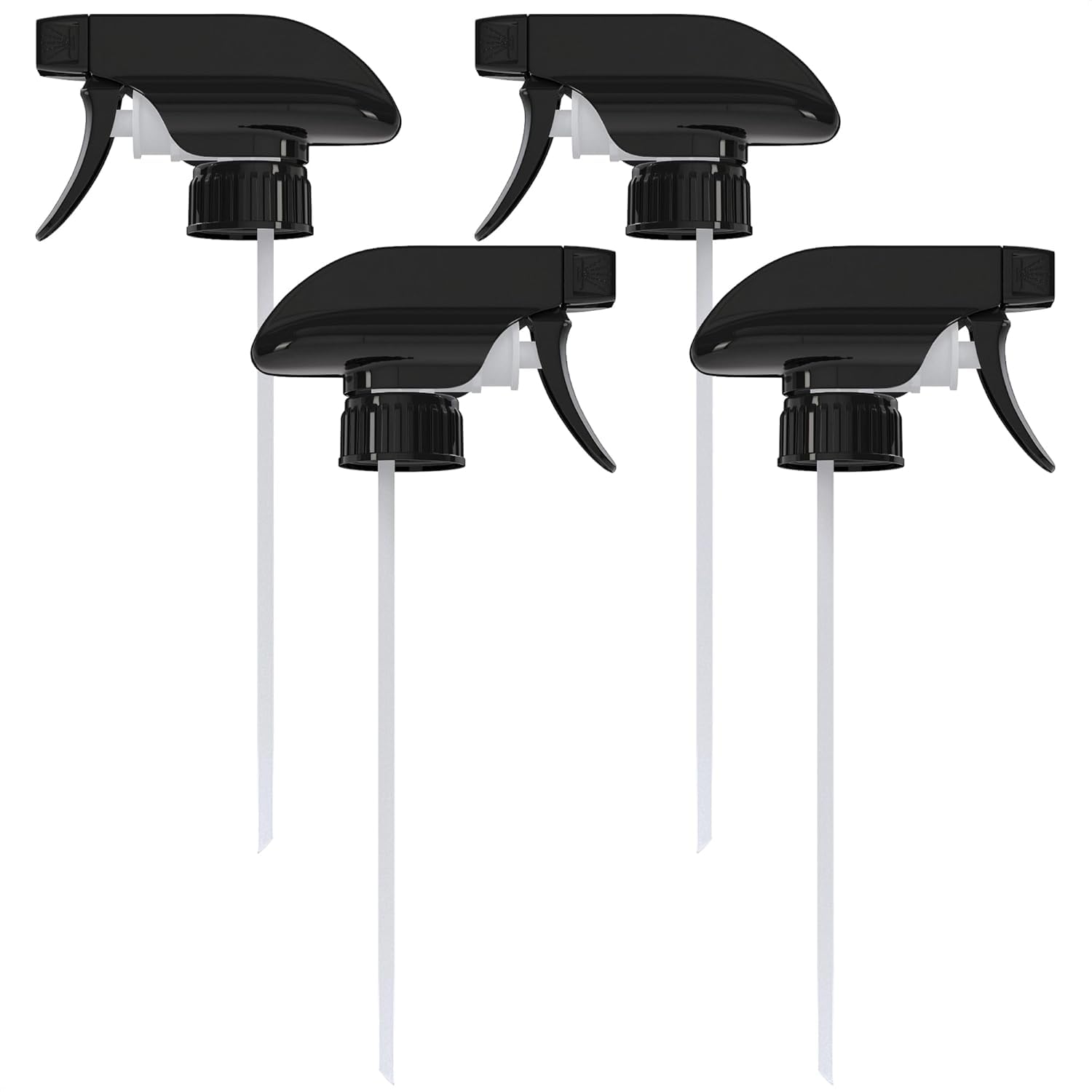 4Pcs Replacement Spray Bottle Nozzle - Heavy Duty Misting Spray Bottle Heavy Duty Pump Sprayer Head Replacement - Spray Nozzle Mist Spray Bottle Tops Cleaning Spray Bottles Mist Sprayer for 8oz 16oz