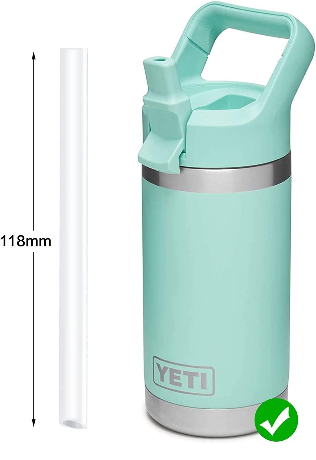 Replacement Straws Compatible With Yeti Rambler Jr. 12 Oz Kids Bottle-Yeti Rambler Kids Straws Replacement-Accessories Set Inclu