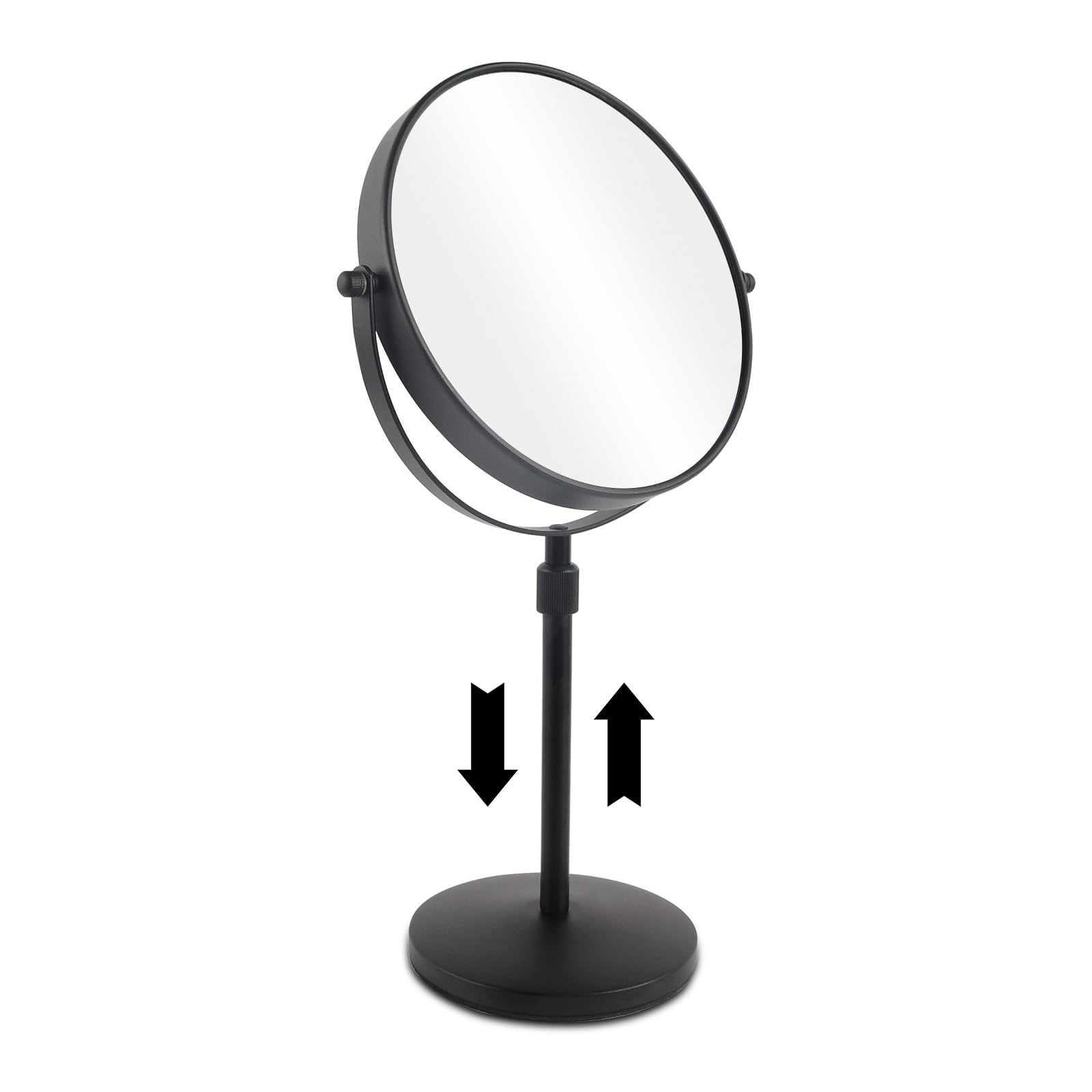 Nicesail 21 Inch Tall Makeup Mirror With 10X Magnification, 8 Inch Magnifying Mirror Tabletop With Pedestal, Height Adjustable B