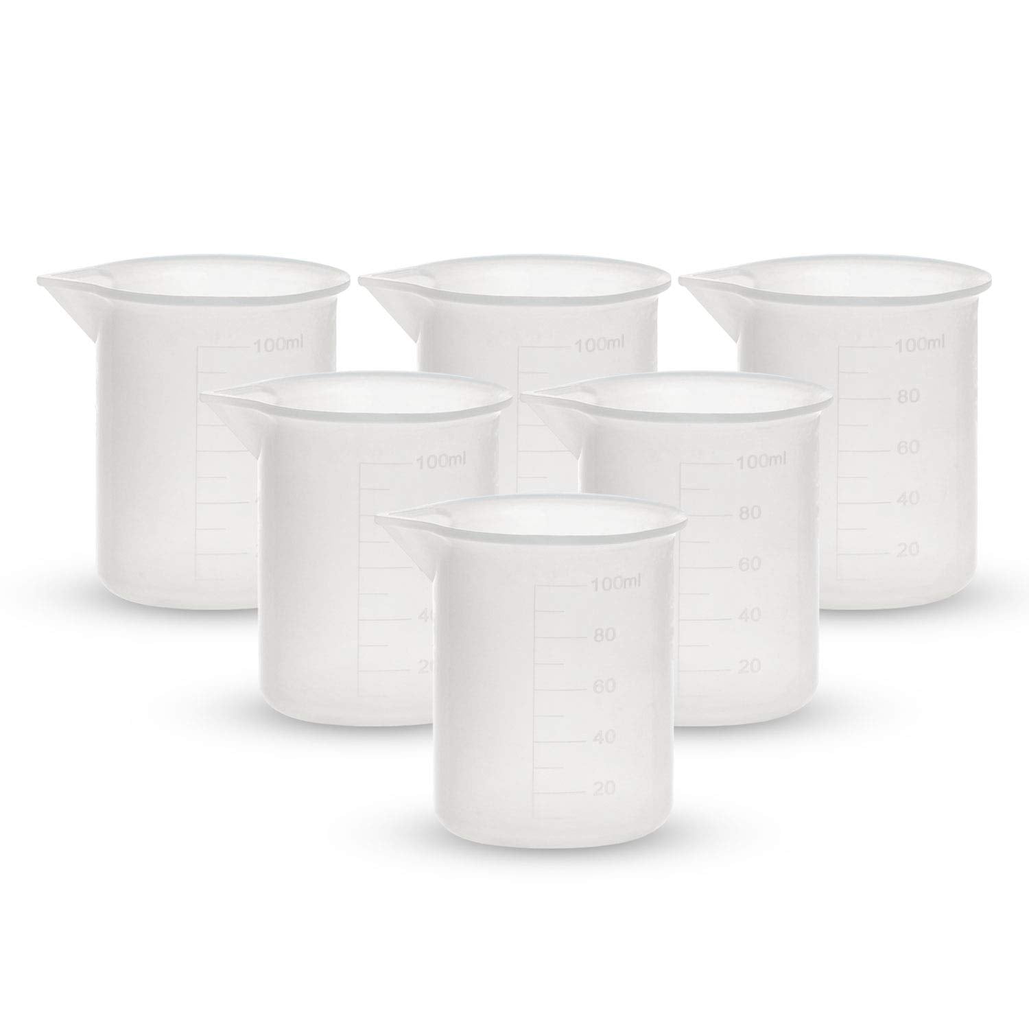 Gartful 100ml Silicone Measuring Cups for Resin Mixing, 6PCS Mixing Cups for Epoxy Resin, Jewelry Casting Molds, Acrylic Paint, 