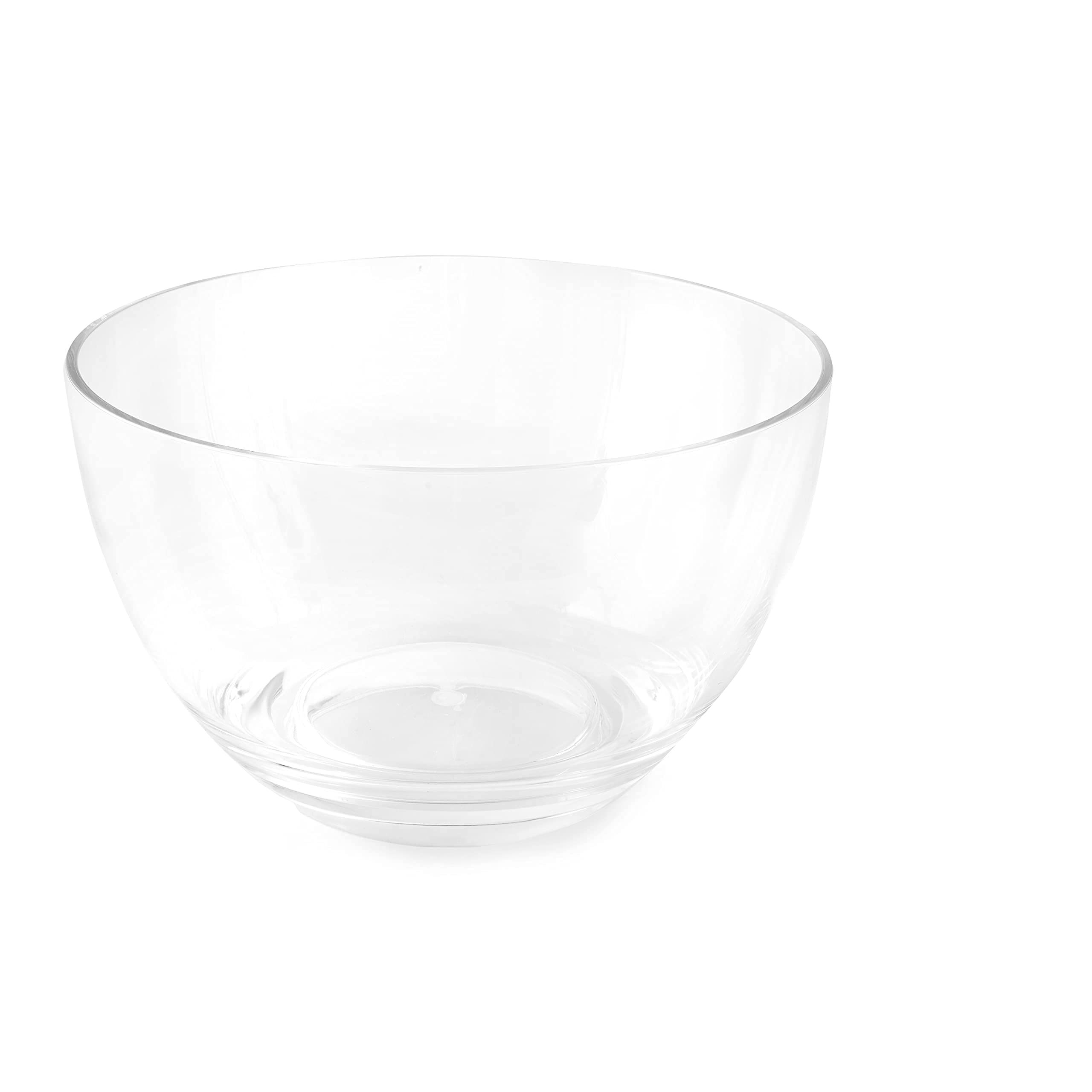 Huang Acrylic Arc Thick Round Bowl - Chips, Salads, Snacks - Party, Kitchen, Holiday Serving