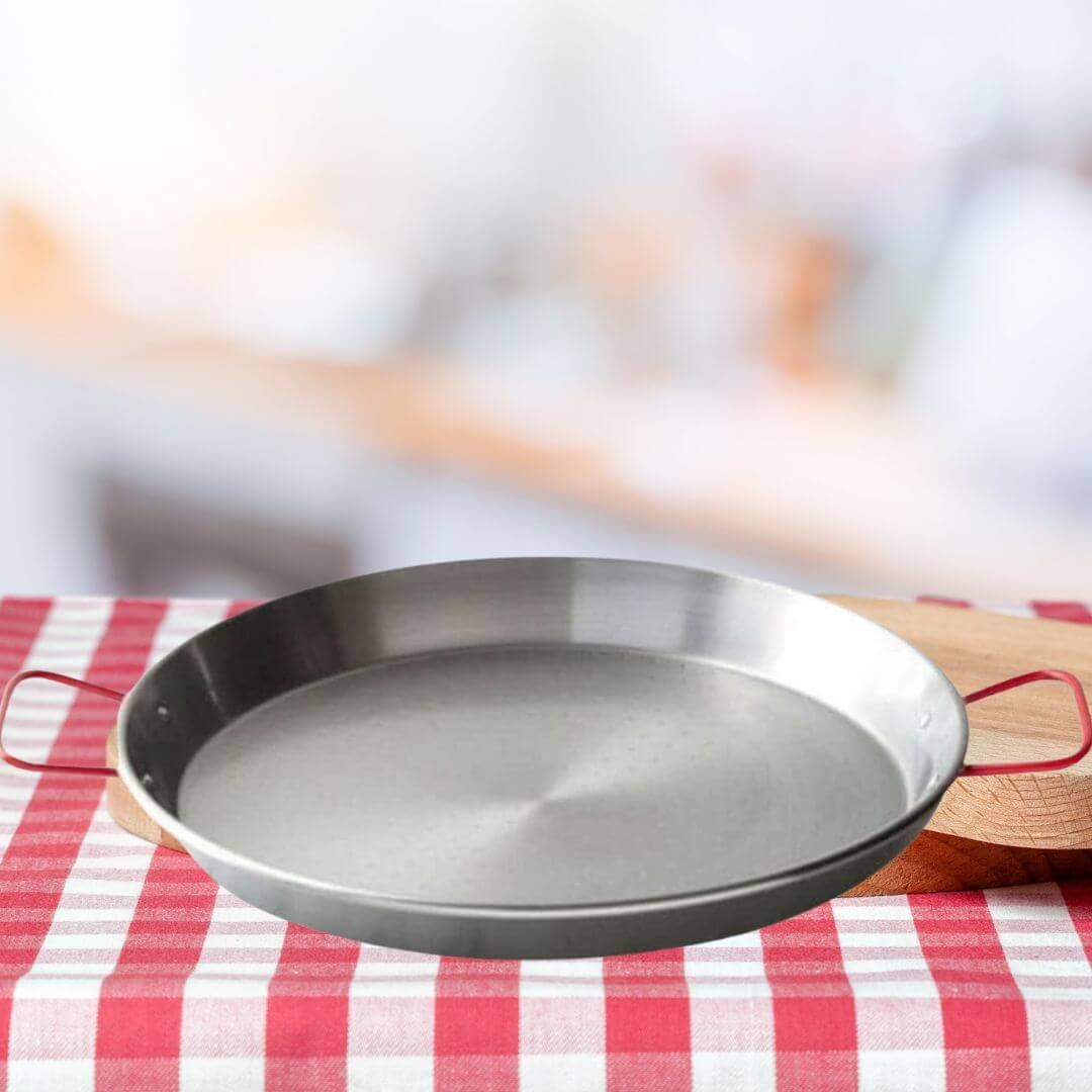 Garcima 13-inch Carbon Steel Paella Pan, 32cm