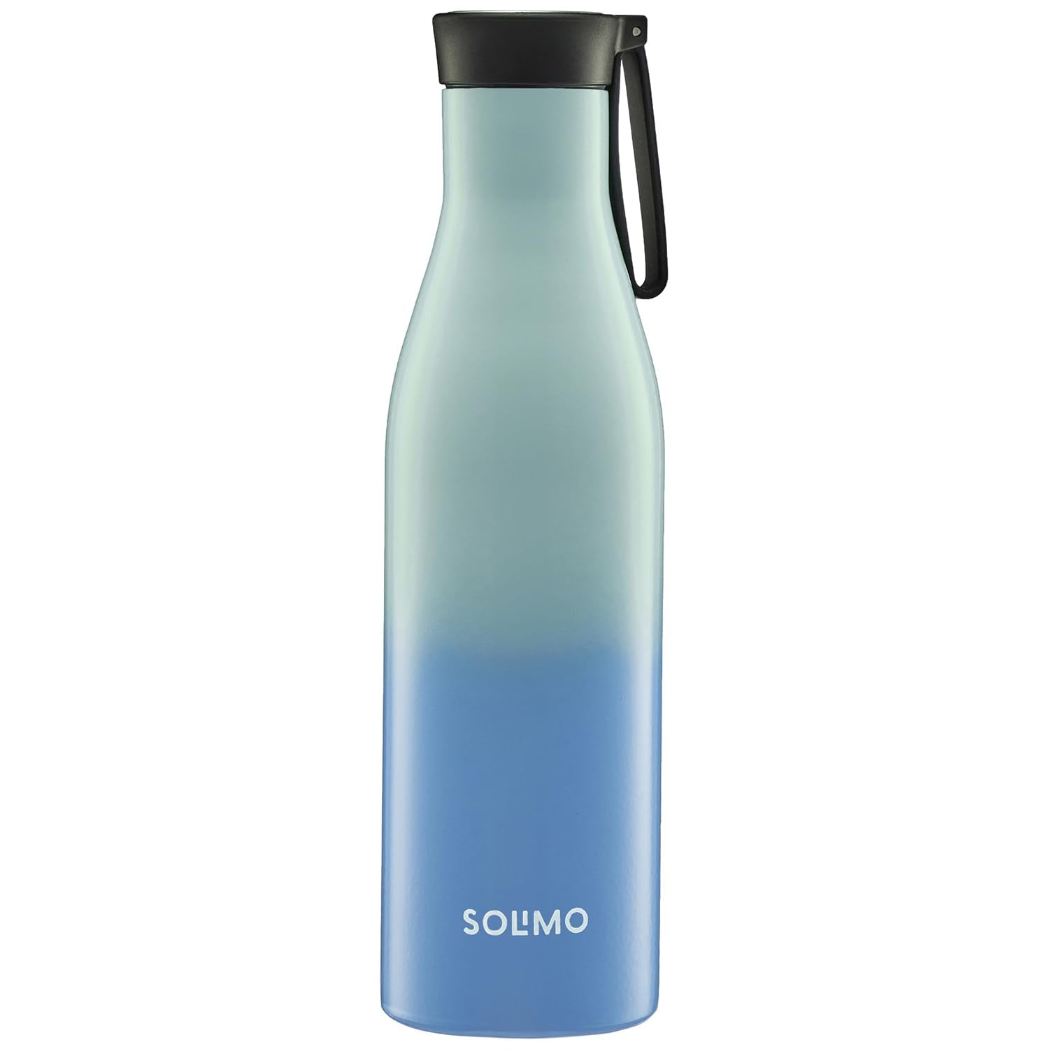 Amazon Brand - Solimo 850Ml Stainless Steel Vacuum Insulated Bottle With Carry-On Strap | Double-Wall Insulation, Leak-Proof, 24