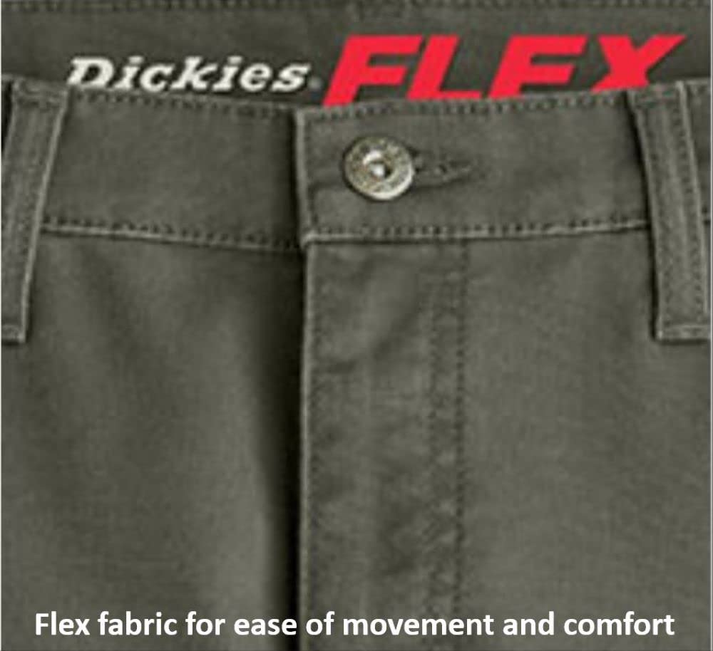 Dickies Mens Tough Max Duck Carpenter Pant, Stonewashed Moss, 30 30