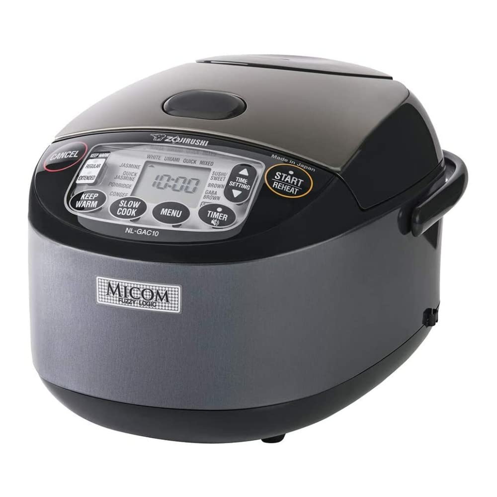 Zojirushi NL-GAC10BM 5.5 Cup Uncooked Umami Micom Rice Cooker and Warmer (Metallic Black)
