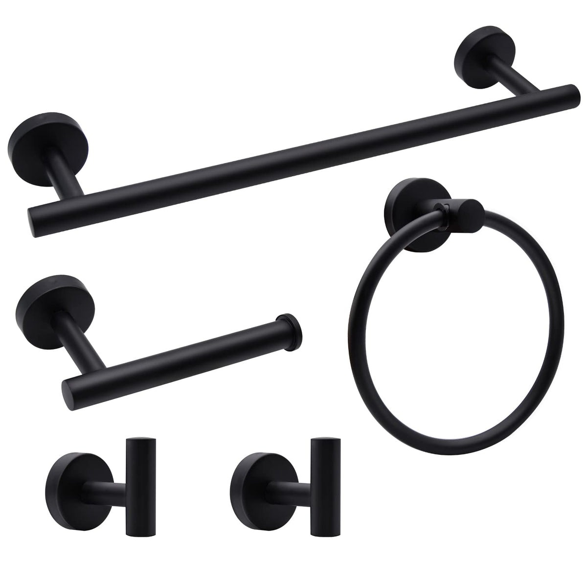 5/10/20Pcs Bathroom Hardware Set, Matte Black/Brushed Nickel/Brushed Gold Bathroom Hardware Set, Including 16'' Hand Towel Bars,