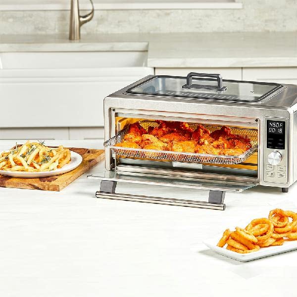 Emeril Power Grill 360, 6-In-1 Countertop Convection Toaster Oven With Top Indoor Grill, Air Fry, Roast, Toast, Bake, Dehydrate,