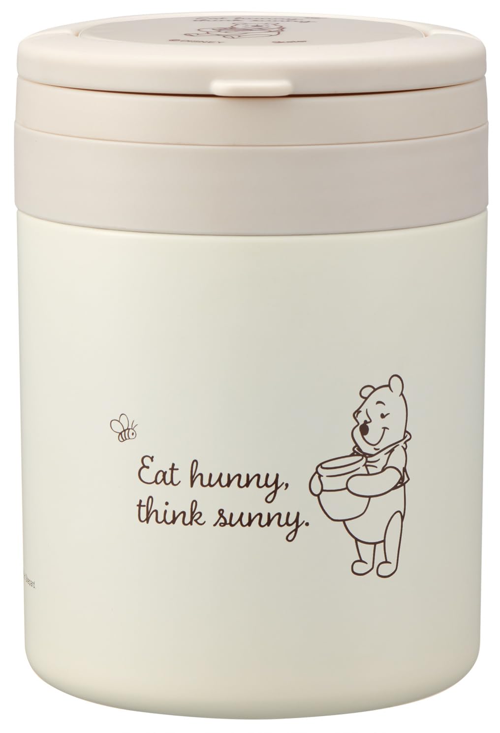 Skater LJFO5A Thermal Insulated Soup Jar, Large Capacity, 16.9 fl oz (500 ml), Folding Handle, Disney Winnie the Pooh Simple Lo
