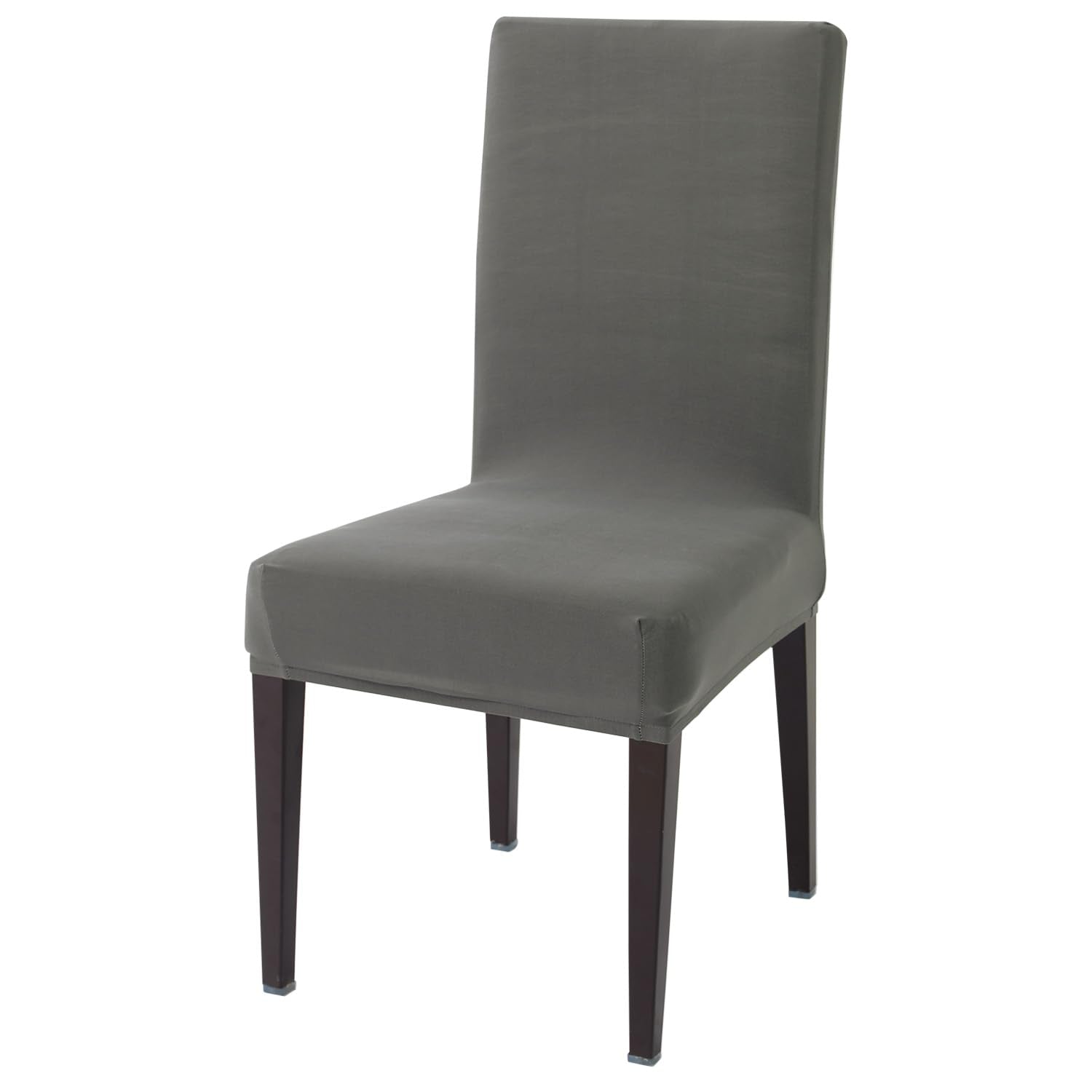 Hokipo Polyester Blend Dining Chair Cover Set Of 6 Seater Stretchable Elastic Slipcovers (Ar-4281-E1*6, Grey)