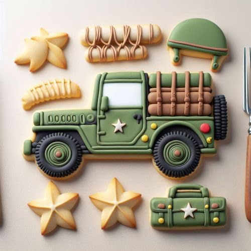Suv Military/Off Road Truck Vehicle 4.25 Inch Cookie Cutter From The Cookie Cutter Shop - Tin Plated Steel Cookie Cutter - Made