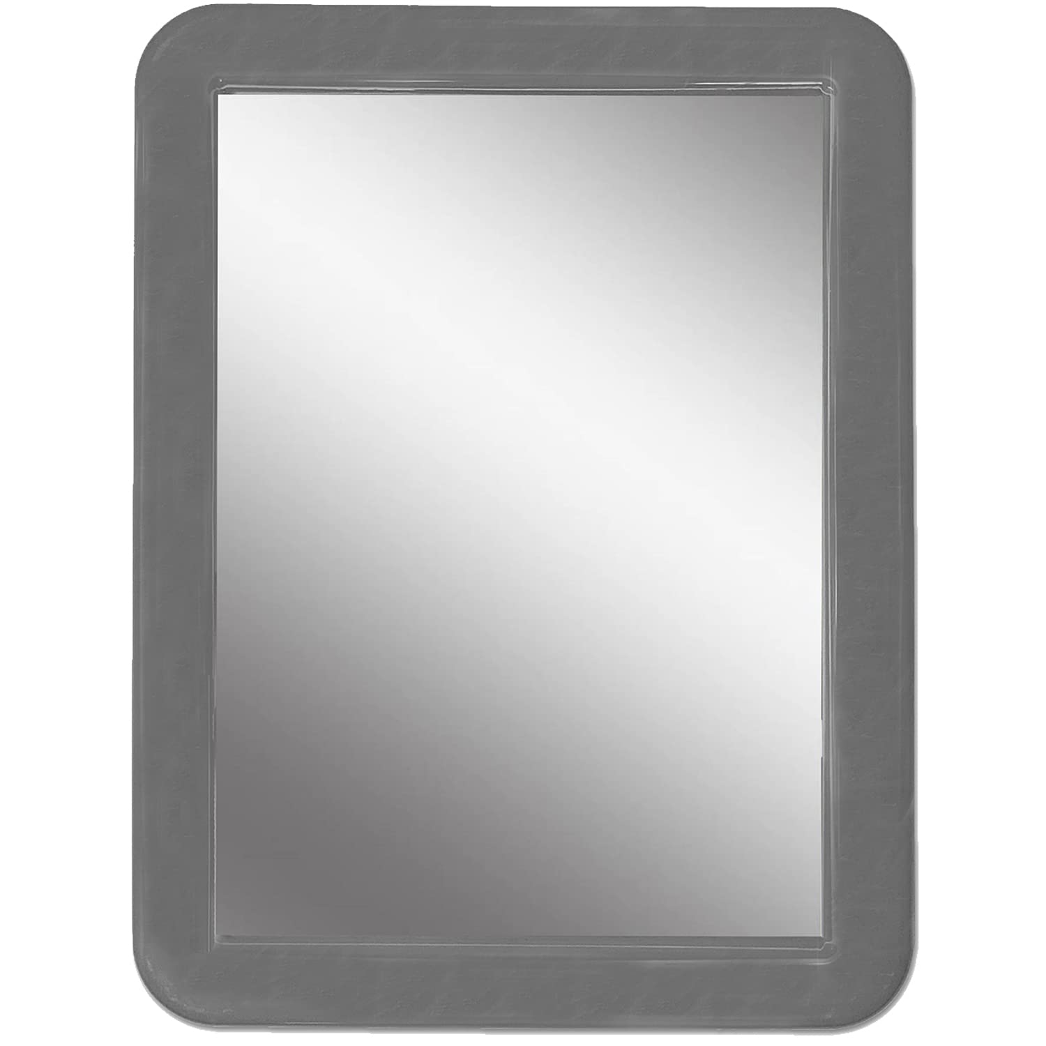 Pty Magnetic Real Glass Mirror For School Or Gym Locker, 5'' X 7'' Gray Framed - Locker Accessory - Small Makeup Mirror For Frid