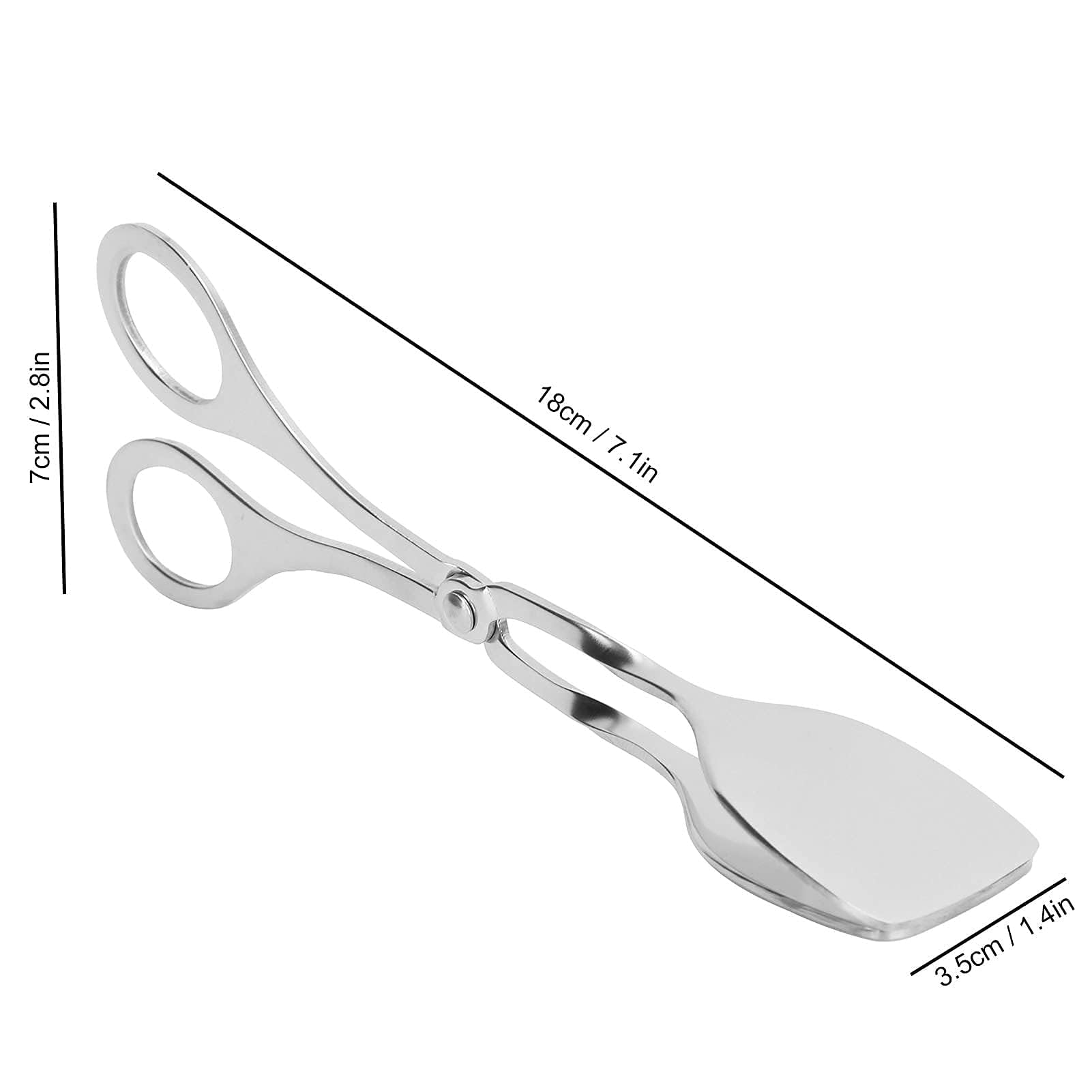 2 Pcs Tongs For Serving Food, Serving Tongs Stainless Steel Buffet Tongs Mini Tongs Bread Clip Food Tongs Scissors Shape Salad S