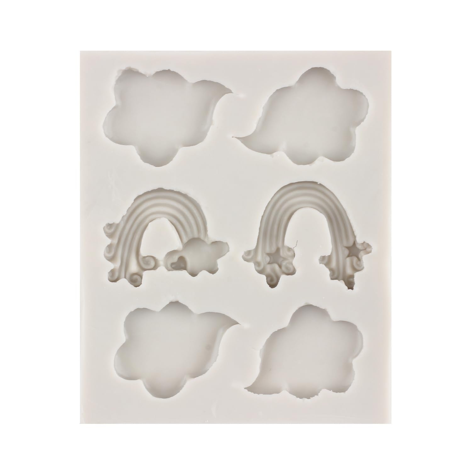 Mypracs Bows Silicone Mold Rainbow Cloud Fondant Mold Balloon Candy Molds For Sugar Cake Decoration Cupcake Topper Chocolate Pol