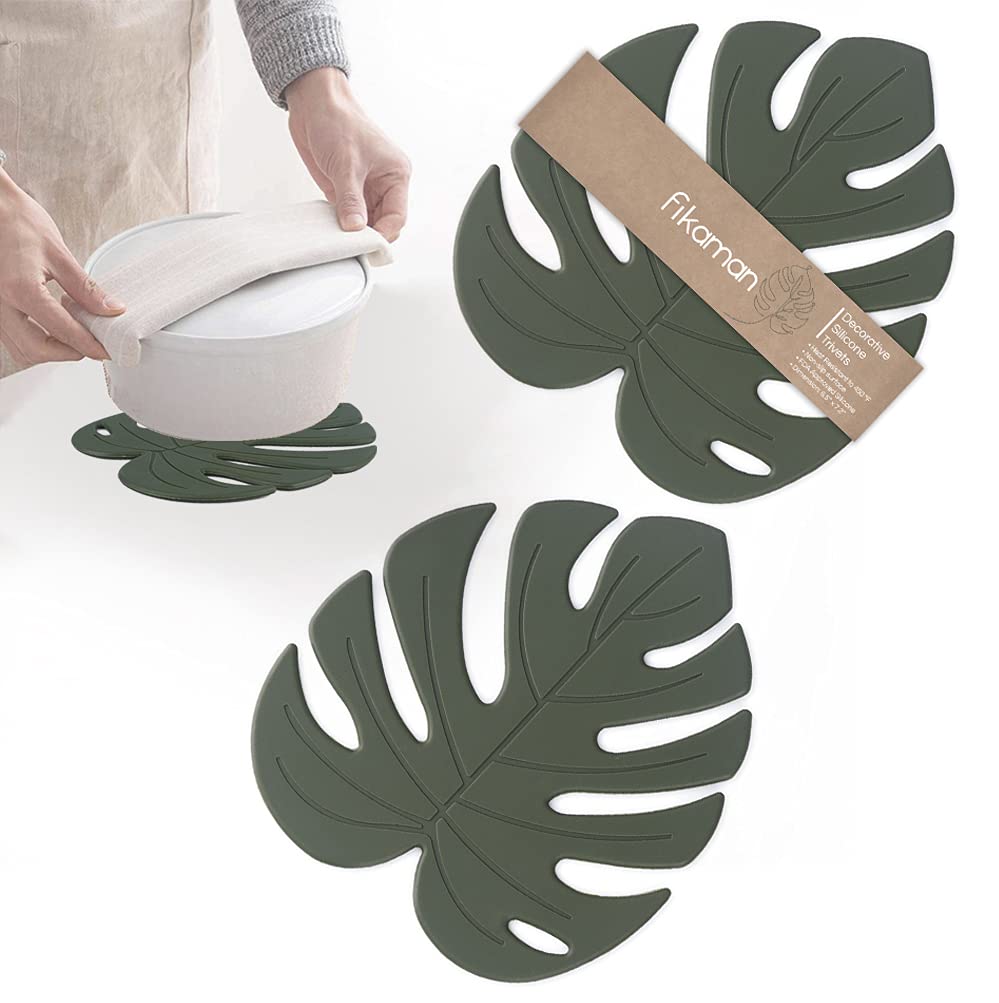 Silicone Trivets For Hot Dishes - Set Of 2 Pieces Heat -Resistant Food Grade Silicone Mat, Kitchen Mat, Pot Holders For Kitchen,