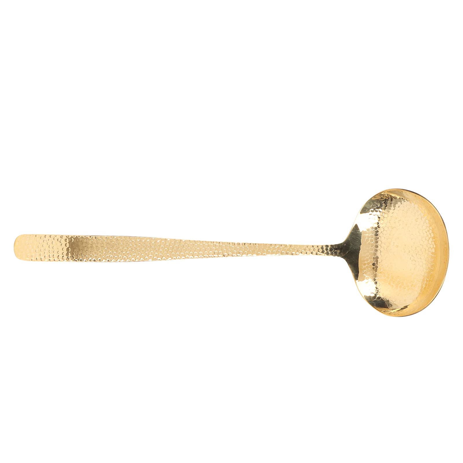 RASTKY Brass Soup Ladle Elegant Hammer Texture Soup Serving Ladle for Kitchen Cooking, Friends and Family