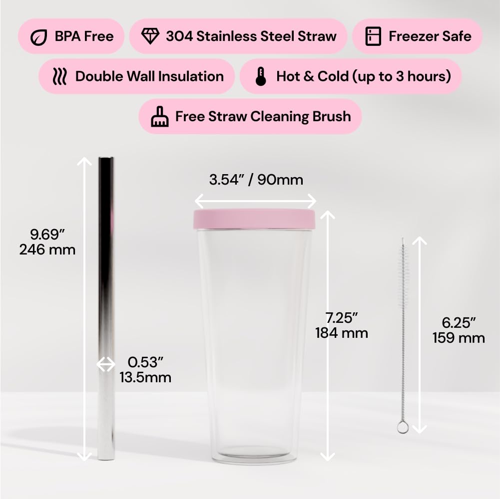 Dodoko Reusable Boba Cup And Straw Boba Tea Cup Bubble Tea Cup Reusable Iced Coffee Cup Cold Coffee Cup Smoothie Cup With Lid An