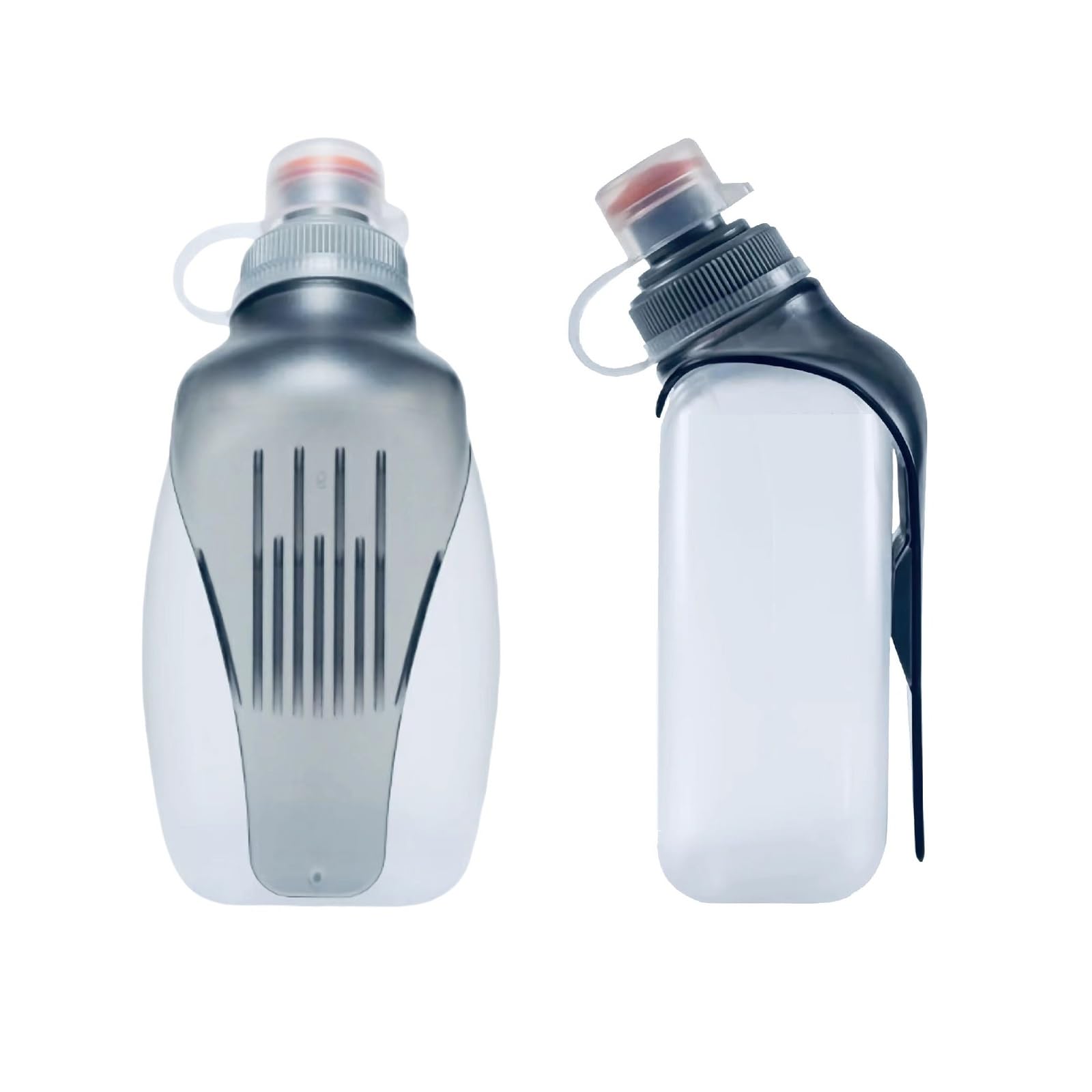 HECHZSO Water Bottle for Running No Bounce Water Bottle with Clip and Cover Cap,BPA-Free Plastic, 8.8oz (250ml) for Running/Mara