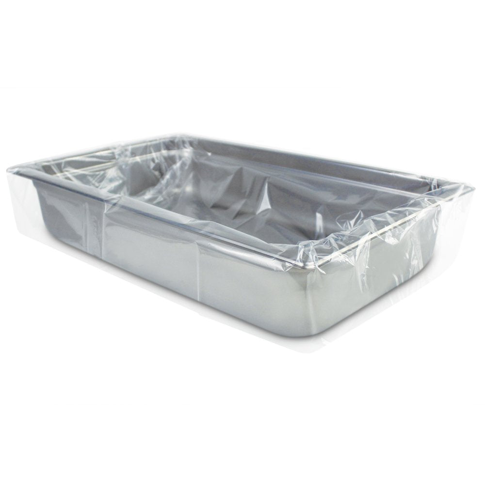 PanSaver Hotel Clear Pan Liners for Easy Clean Up - Disposable Buffet Pan Liners, Ovenable up to 400F (Full Shallow/Medium Pan L