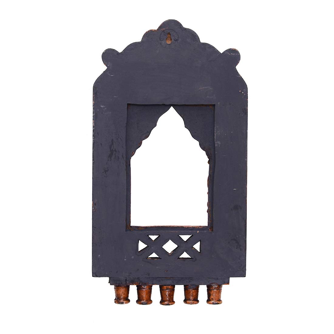 Craft Tree Wooden Handpainted Copper Finish Jharokha | Traditional Jaipuri Style Wall Hanging Jharokha Showpiece | Decorative Ho
