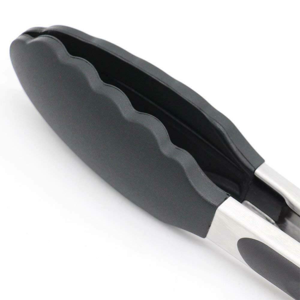 Tongs For Cooking 2 Pack Of Kitchen Tong For Cooking 9'' And 12'' Non-Stick Silicone Tips High Heat Resistant-Non-Slip Handles B