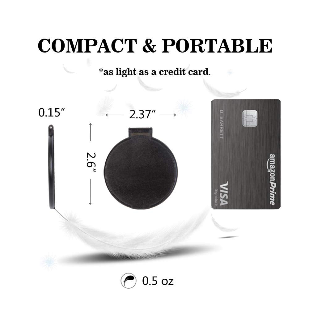 Compact Mirror Bulk Round Makeup Mirror For Purse, Set Of 3, 2.6'' L X 2.37'' W (Red)