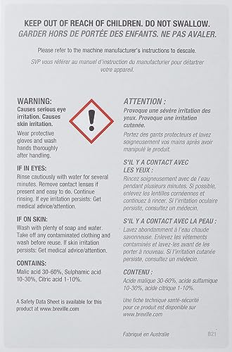 Breville The Descaler For Espresso Machines, 4 Pack, Bes0070Nuc1