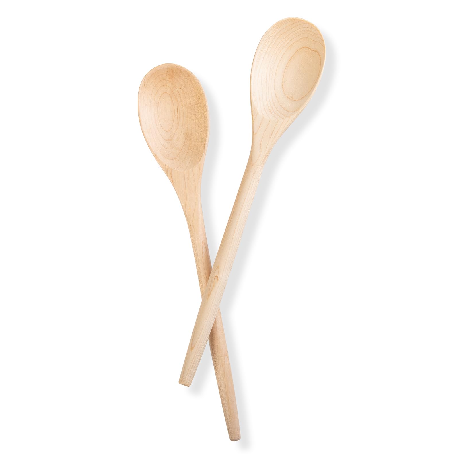 Wooden Cooking Spoons Set, 14 Inch Maple Wood Mixing Spoon, Mixing Salad, Sauce Soup Stirring Ladle, Nonstick Spoon Kitchen Serv