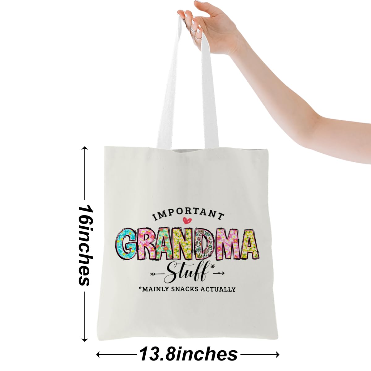Grandma Gifts Grandma Tote Bag From Granddaughter Beach Bag Book Shopping Reusable Grocery Bags For Women Female Granny Nana Gra