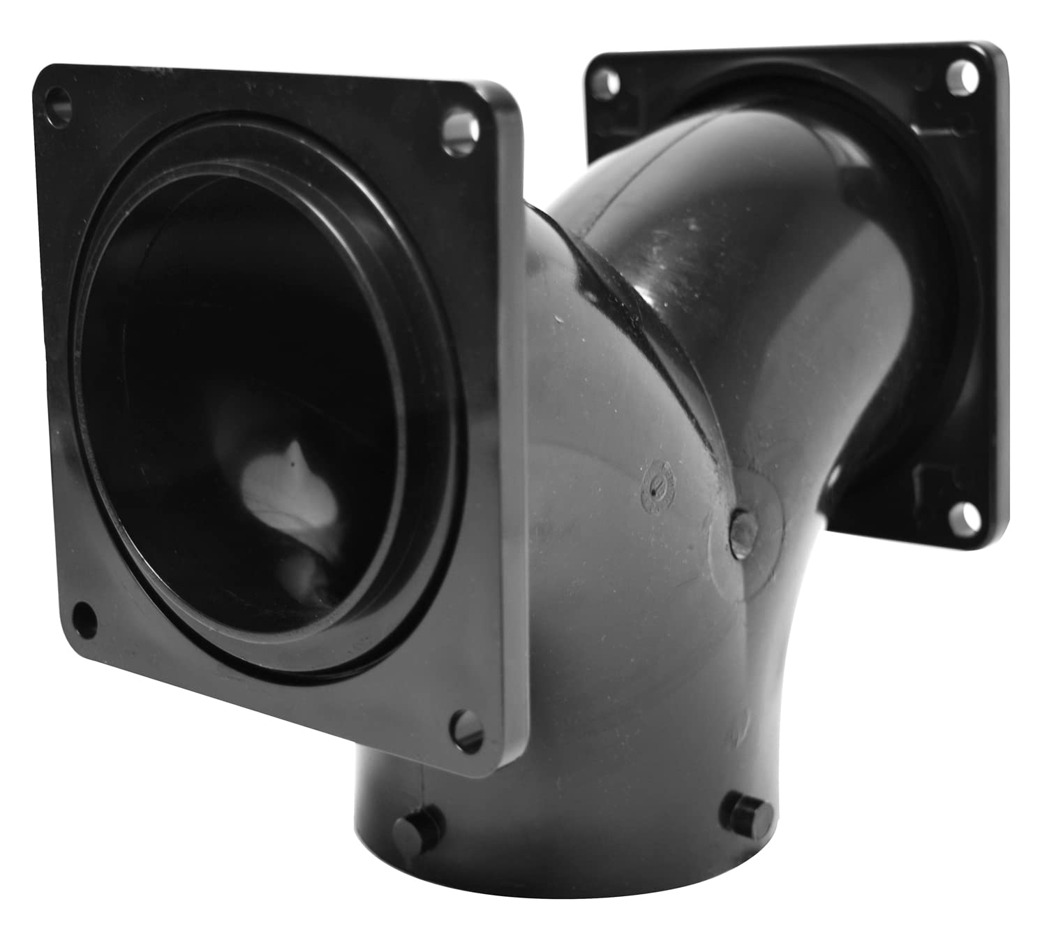 Valterra T1039 Two-Way Ell With 3 Bayonet X 3 Rotating Flange X 3 Rotating Flange , Black