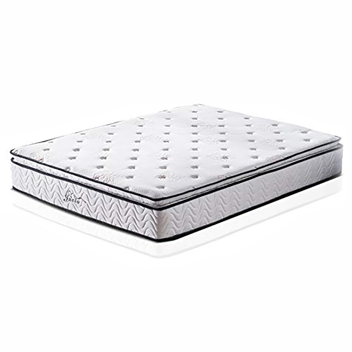 Jacia House King Mattress 11.4 Inches Pillow Top Pocket Spring Hybrid Mattress, Memory Foam Innerspring Firm Mattress -Bed In A