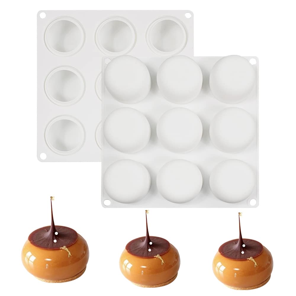 Mostsom Silicone Chocolate Half Round Mold Medium Semi Sphere Silicone Mold,Half Sphere Silicone Baking Molds For Making Chocola