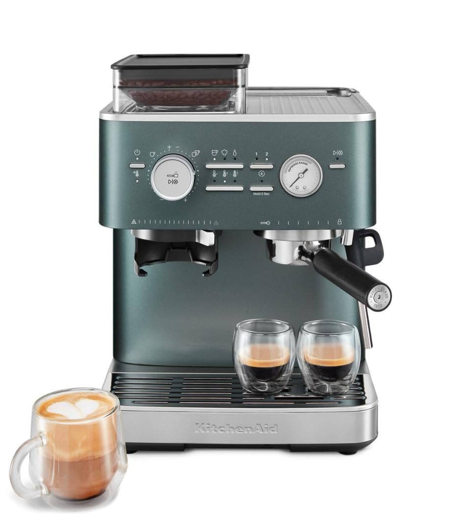 Kitchenaid Semi Automatic Espresso Machine With Burr Grinder, 2.5L, Juniper, Kes6551Jp