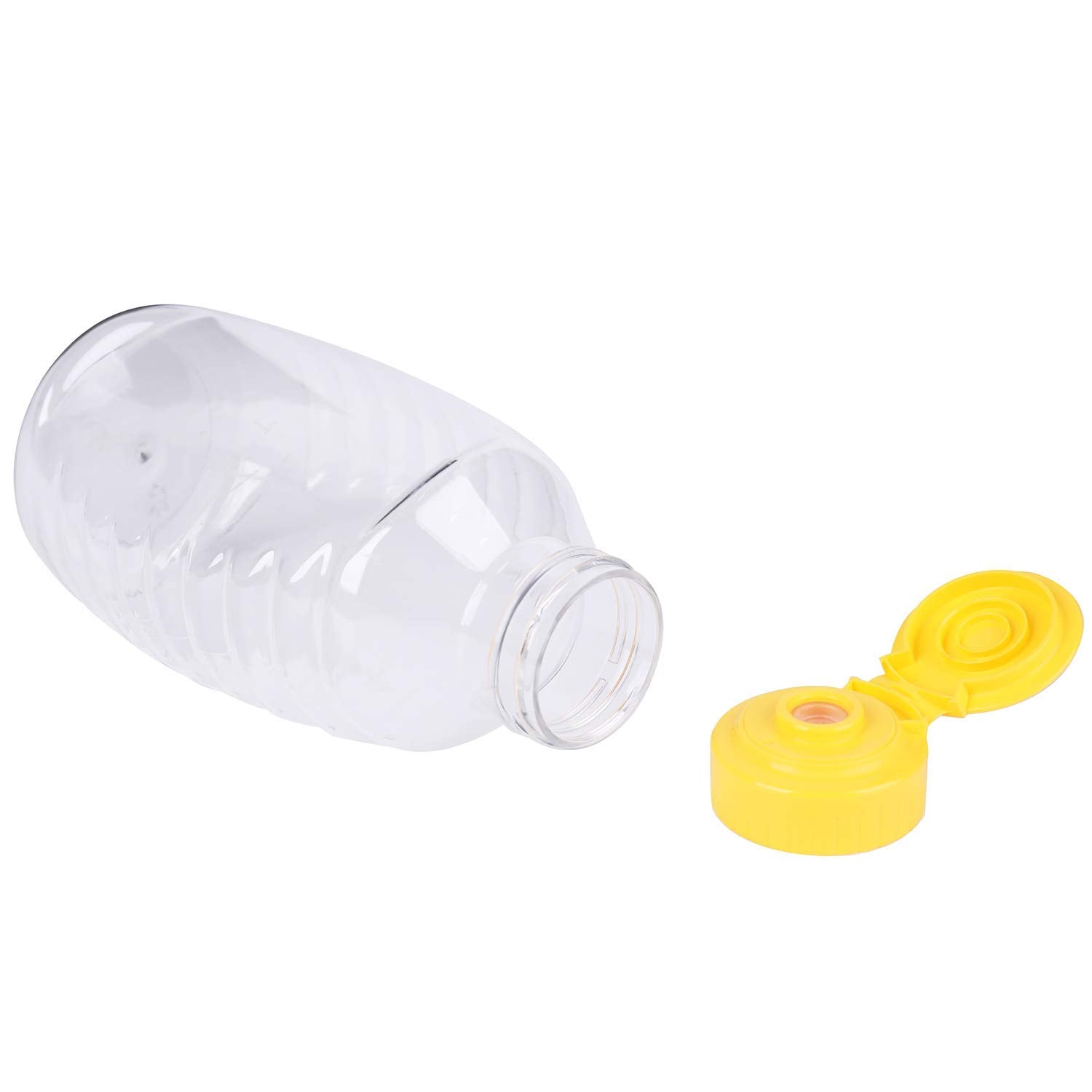 Bekith 12Pc Plastic Honey Jar, 17Oz Squeeze Honey Bottle Empty With Flip-Top Caps For Storing And Dispensing