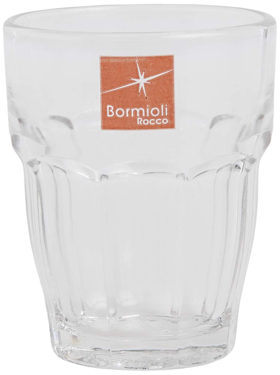 Bormioli Rocco Rock Bar Stackable Shot Glasses - Set Of 6 Dishwasher Safe Drinking Glasses For Liquors & Spirits - 2.25Oz Durabl