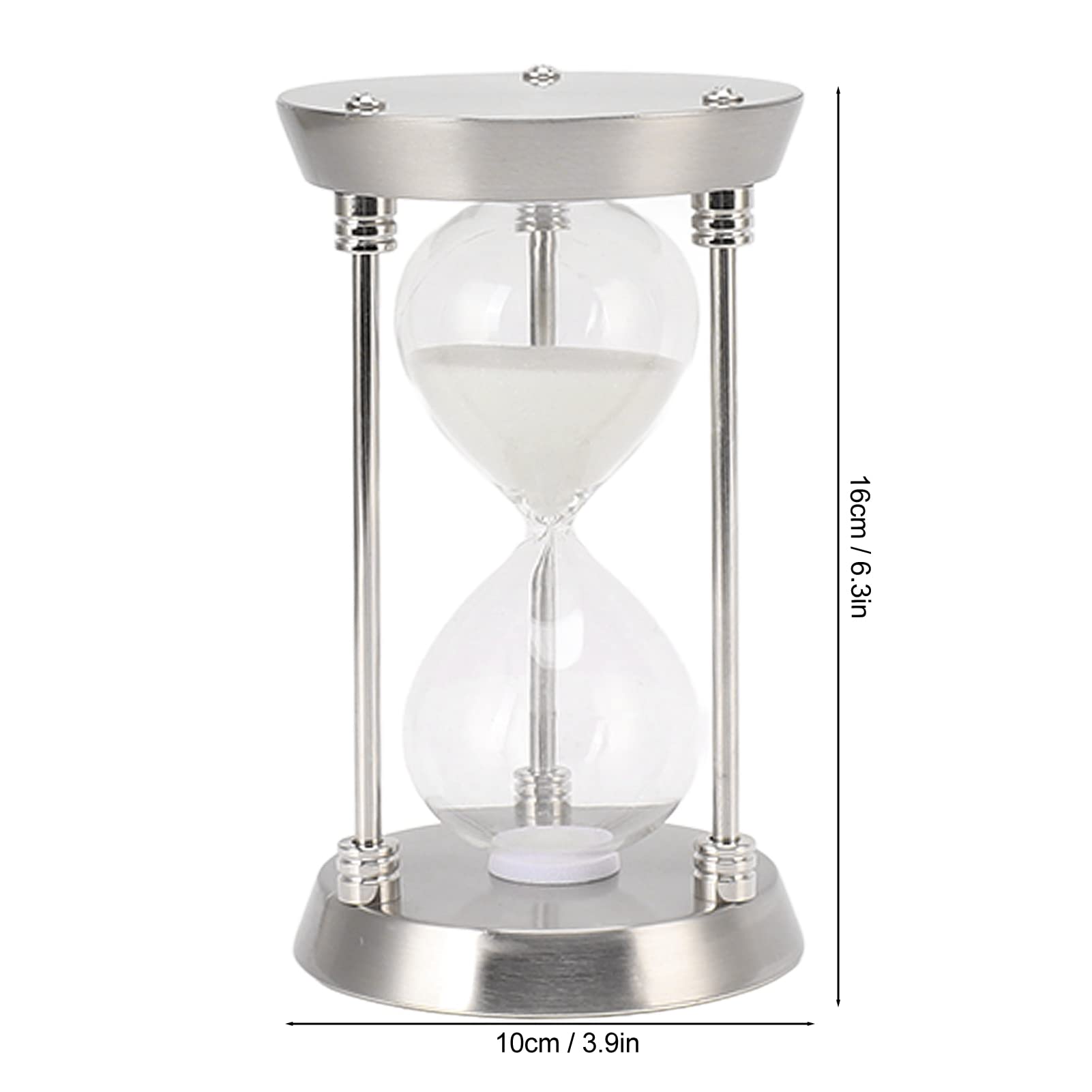 Fdit Metal Empty Hourglass Sand Timer Set Frame Sand Timer Clock Vintage High Glossy Sandglass Clock For Wedding Home Desk Offic