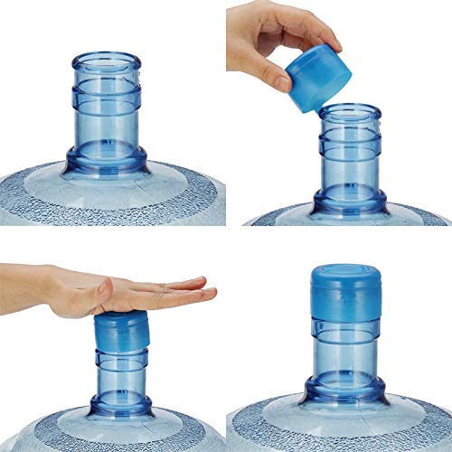 WINBOB Non-Spill Caps for 3 & 5 Gallon Water Bottles - 10PCS, 55mm, Anti-Splash, Durable Acrylonitrile Butadiene Styrene