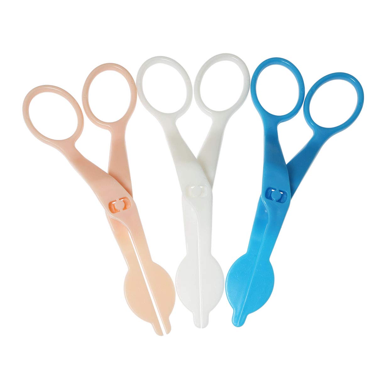 Zyamy 3Pcs Abs Plastic Cake Scissors Flower Fondant Decorating Cake Tool Flowers Lifter Cake Edge Scissors Clip Cream Transfer C