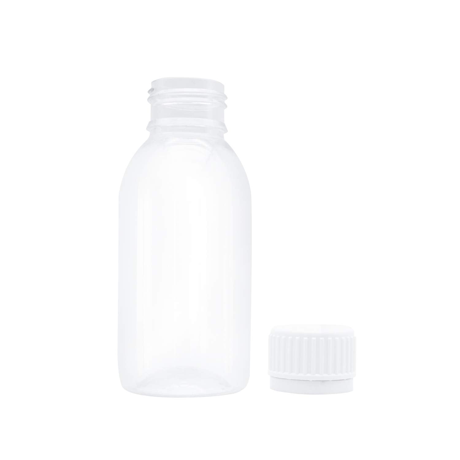 Trendbox Pack Of 5-100Ml Clear Empty Pet Mini Storage 100Ml/100G/100Cc Bottles Hard Plastic Durable Turn Screw Cover Cap Round F