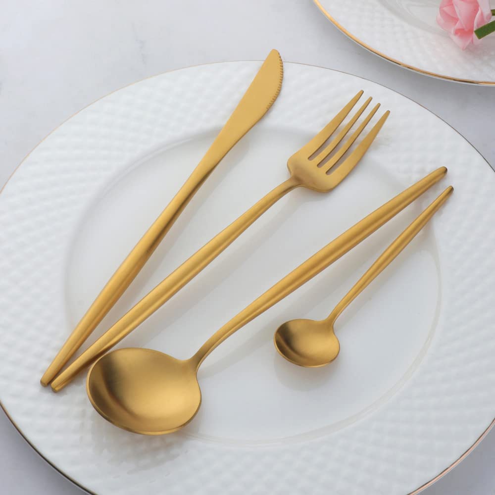 Buy&Use 12 Pcs Modern Stainless Steel Dinnerware Flatware Set, Reusable Popular Dinner Fork, Widely Use On Home, Restaurant, Par
